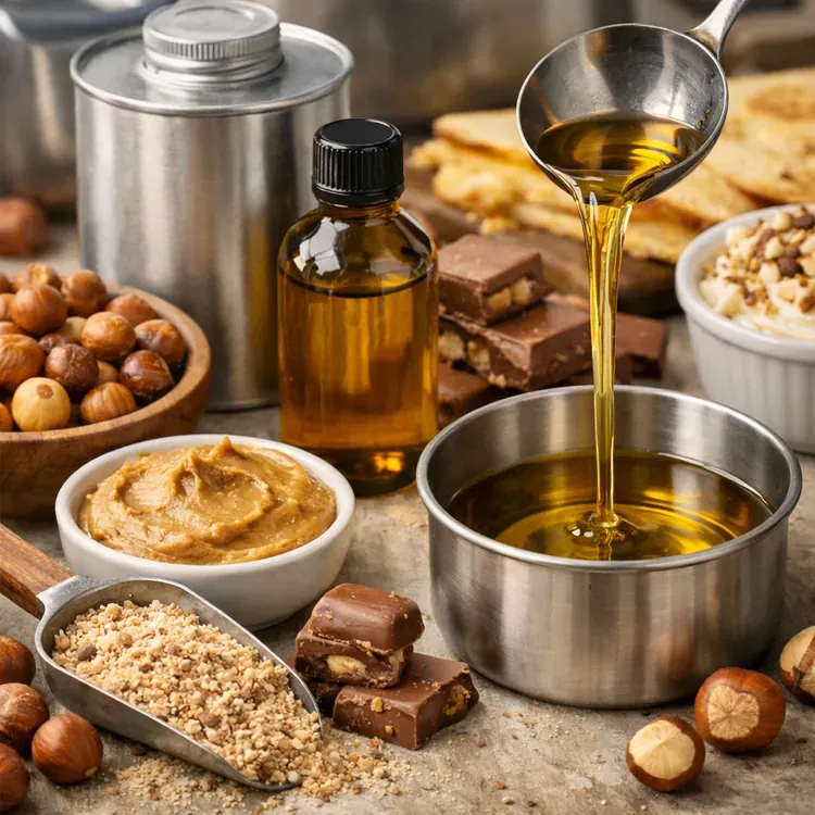 Hazelnut oil for roasted aroma retention illustration