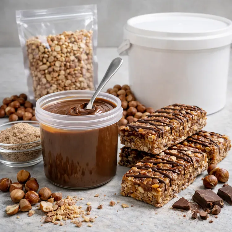 Nut butter bases for snack bars illustration